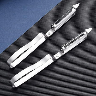 Stainless Steel Potato Peeler & Vegetable Cutter – Multi‑Function Fruit, Carrot &  Cucumber Peeler with Sharp Blade