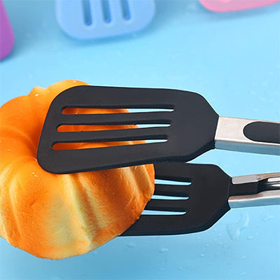 Nonstick Kitchen Tong – Chimta for Paratha, BBQ, Salad, Frying & Food Serving |  Heat-Resistant Handle & Slotted Grip Head | Cooking Utensil Tool