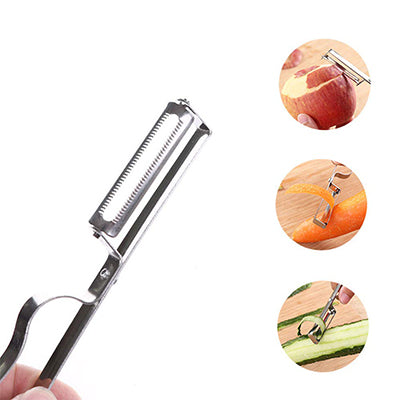 Stainless Steel Potato Peeler & Vegetable Cutter – Multi‑Function Fruit, Carrot &  Cucumber Peeler with Sharp Blade