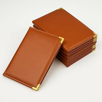Premium Leather Bill Folder for Hotel & Restaurant – Check Presenter in Black &  Brown with Elegant Gold Corners