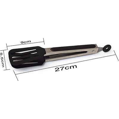 Nonstick Kitchen Tong – Chimta for Paratha, BBQ, Salad, Frying & Food Serving |  Heat-Resistant Handle & Slotted Grip Head | Cooking Utensil Tool