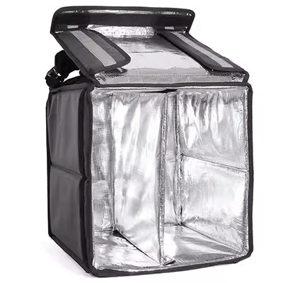 16″×16″ Insulated Pizza Delivery Bag – Compact Waterproof Food Delivery Backpack  with Thermal Lining