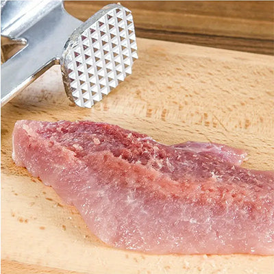 Heavy Duty Metal Meat Hammer – Double-Sided Steel Tenderizer Tool for Chicken,  Steak & Broast