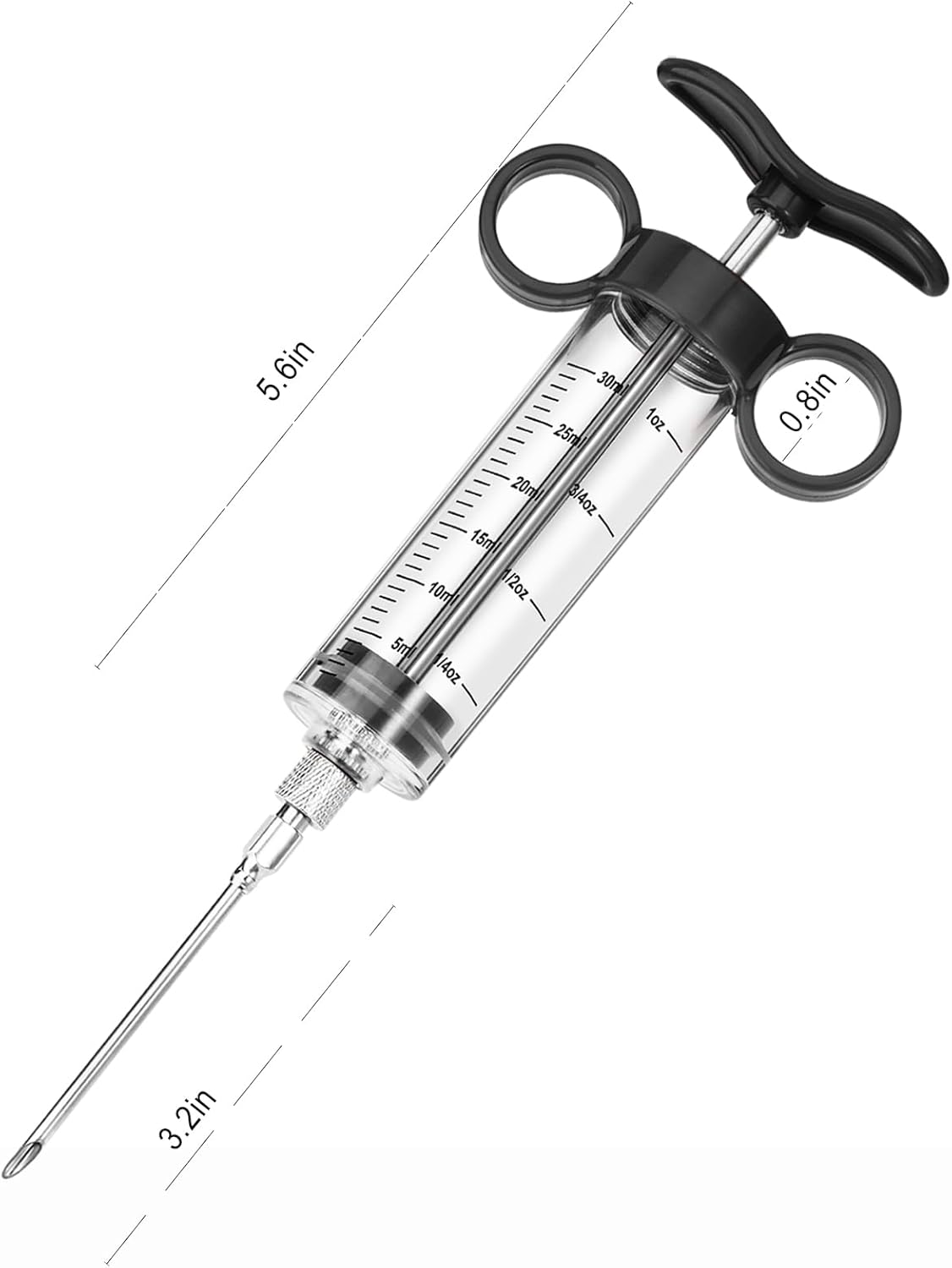 Flavor Injector for Meat – 30ml Marinade Syringe with Injection Needle for Broast,  BBQ, Chicken & Turkey Prep