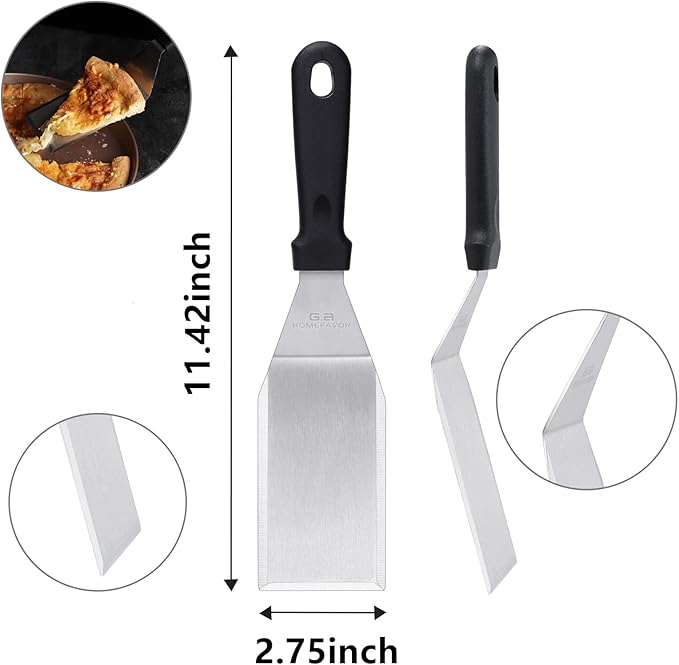 Premium Stainless Steel Pizza Slice Lifter & Server – 2‑in‑1 Pizza Lifter / Cake & Pie  Flipper with Standard Handle