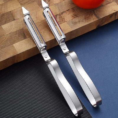 Stainless Steel Potato Peeler & Vegetable Cutter – Multi‑Function Fruit, Carrot &  Cucumber Peeler with Sharp Blade
