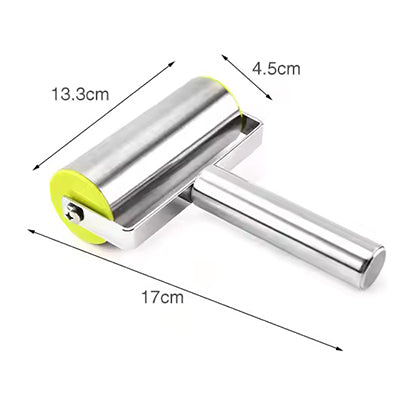 Stainless Steel Rolling Pin for Pizza Dough – Manual Push Dough Roller with  Comfortable Grip for Pizza, Pie & Pastry