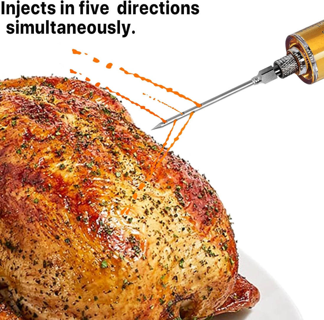 Flavor Injector for Meat – 30ml Marinade Syringe with Injection Needle for Broast,  BBQ, Chicken & Turkey Prep
