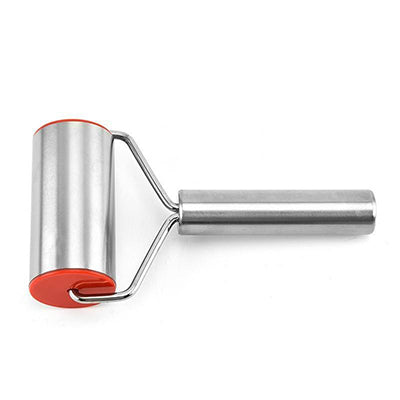 Stainless Steel Rolling Pin for Pizza Dough – Manual Push Dough Roller with  Comfortable Grip for Pizza, Pie & Pastry