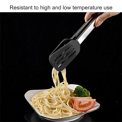 Nonstick Kitchen Tong – Chimta for Paratha, BBQ, Salad, Frying & Food Serving |  Heat-Resistant Handle & Slotted Grip Head | Cooking Utensil Tool