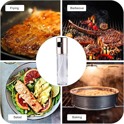 Premium Oil Spray Bottle for Kitchen – Refillable Glass Olive Oil Mister for Air Fryer,  BBQ, Baking, Frying, Salad & Cooking Control