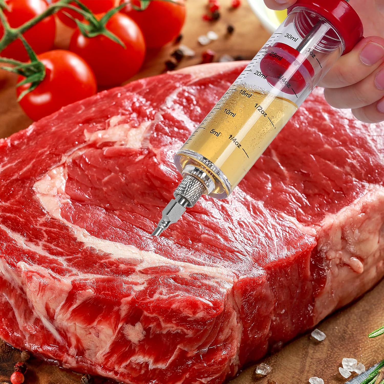 Flavor Injector for Meat – 30ml Marinade Syringe with Injection Needle for Broast,  BBQ, Chicken & Turkey Prep