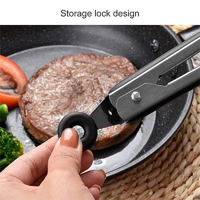 Nonstick Kitchen Tong – Chimta for Paratha, BBQ, Salad, Frying & Food Serving |  Heat-Resistant Handle & Slotted Grip Head | Cooking Utensil Tool