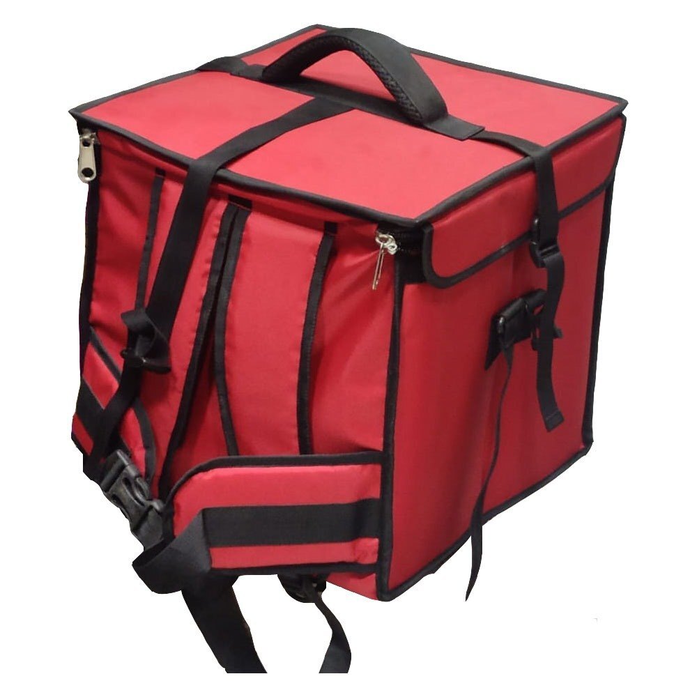 16″×16″ Insulated Pizza Delivery Bag – Compact Waterproof Food Delivery Backpack  with Thermal Lining